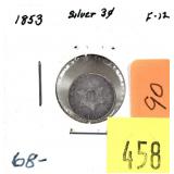 1857 3-cent silver piece