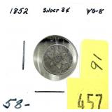 1853 3-cent silver piece