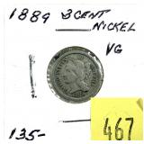1889 3-cent nickel