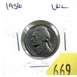 1956 Jefferson nickel, Unc.