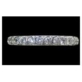 Sterling silver CZ eternity ring with stones