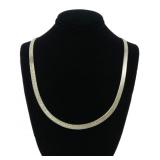 Sterling silver 18" herringbone chain, 12.1 grams