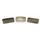 Lot, three sterling silver napkin rings, 3 pcs.