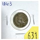 1863 Indian Head cent