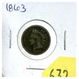 1863 Indian Head cent