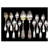 Lot, 13 pcs. of coin silver flatware, 8.420 T. oz.