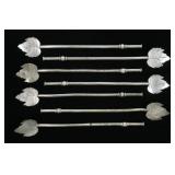 Set of 6 Sterling ice tea spoon/straws,