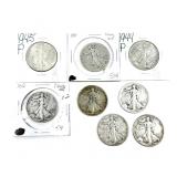 x8- Half dollars, 90% silver -x8 half dollars -