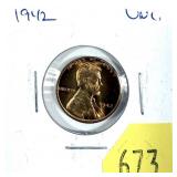 1942 Lincoln cent, Unc.