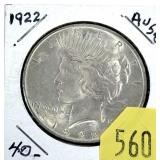 1922 Peace dollar