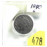 1890 Liberty nickel