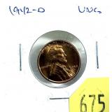 1942-D Lincoln cent, Unc.