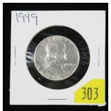 1949 Franklin half dollar, BU