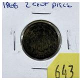 1868 2-cent piece