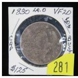1830 Lg. O Bust half dollar, VF-20