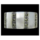 Sterling silver inlaid mother of pearl and