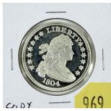 Flowing hair dollar copy