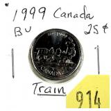 1999 Canadian nickel, train