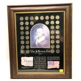 Jefferson nickel set with silver, 38 pcs.