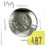 1919 Buffalo nickel
