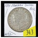 1891 Morgan dollar