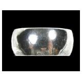 Sterling silver 10mm band ring, size 10
