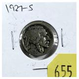1927-S Buffalo nickel