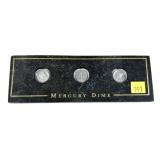 x3- Mercury dimes, 90% silver -x3 dimes - Sold