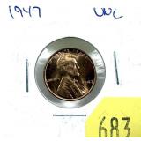 1947 Lincoln cent, Unc.
