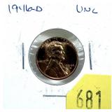 1946-D Lincoln cent, Unc.