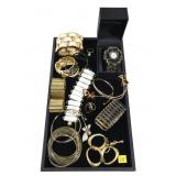 Lot, fashion bracelets, rings and wrist watch