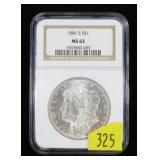 1881-S Morgan dollar NGC slab certified MS-63