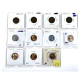 Lot, Lincoln cents, 1912-1960, 11 pcs.