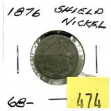 1876 Shield nickel