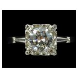 14K White gold vintage Old European cut  diamond