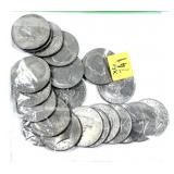 x21- Kennedy half dollars, non-silver, mixed dates