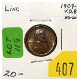 1909-VDB Lincoln cent