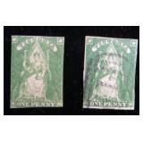 Victoria 29, lot of 2, MH & used, CV $290