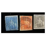 Mauritius 18, 19 used; 20 MH, CV $160