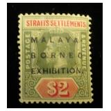 Straits Settlements 166d MH, CV $30