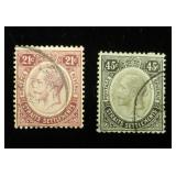 Straits Settlements 160, 163 used CV $43