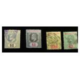 Straits Settlements 123, 126, 128 used, 124 MH,