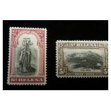 St. Helena 108, 109 MH, CV $150