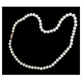 17' 6-7mm freshwater pearl necklace with 14K