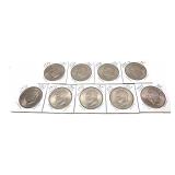 x9- Eisenhower dollars, mixed dates -x9 dollars