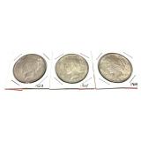 x3- Peace dollars -x3 dollars -Sold by the