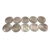 x10- Eisenhower dollars, mixed dates -x10