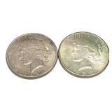 x2- Peace dollars -x2 dollars -Sold by the