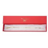 Sterling silver gold wash 7' chain bracelet