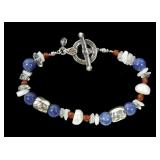 Silpada 8' toggle clasp sterling silver pearl,